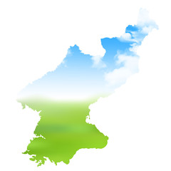 北朝鮮　空　地図　アイコン 