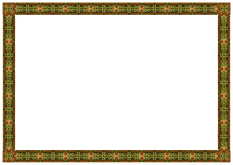 Exquisite wooden frame with carved ornaments