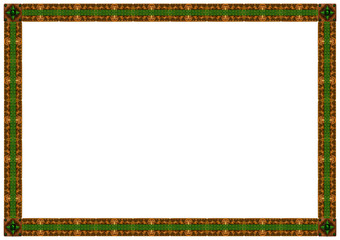 Exquisite wooden frame with carved ornaments