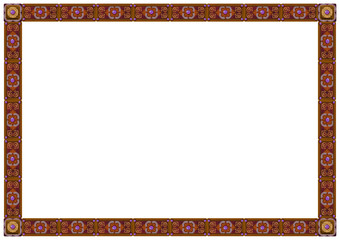 Exquisite wooden frame with carved ornaments
