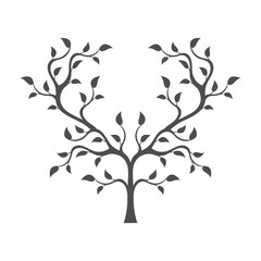 Obraz premium Silhouette of the abstract tree.