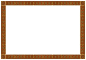 Exquisite wooden frame with carved ornaments