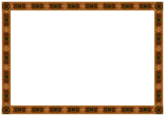 Exquisite wooden frame with carved ornaments