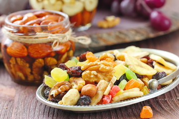 Dried fruit and nuts
