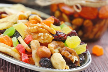 Dried fruit and nuts