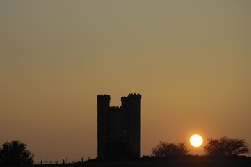 castle sunset