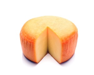  Cheese over white background