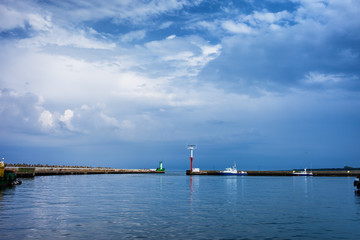 Wladyslawowo Port Piers With Exit To Baltic Sea in Poland