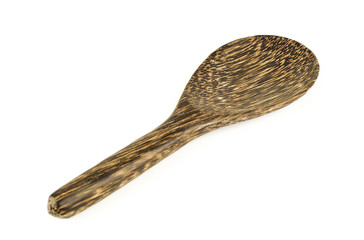 Wooden spoon isolated on white background
