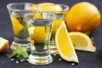 Alcohol lemon drink