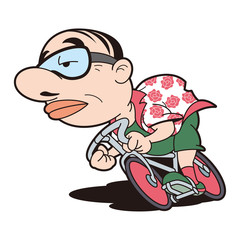 競輪選手キャラクター、競輪、自転車競技、オヤジレーサー