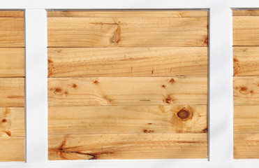 brown wood background in white frame wooden.