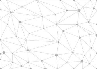 Obraz premium Streszczenie szary tło geometryczne z połączonych linii i kropek. Ilustracji wektorowych