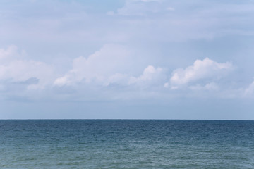 Fototapeta premium Sea and blue sky background.