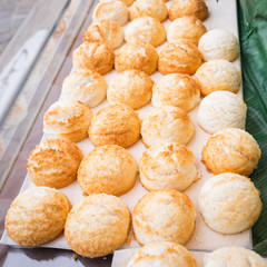 Sweet and Savory Grilled Coconut-Rice Hotcakes, Coconut Rice Cake in the shop.
