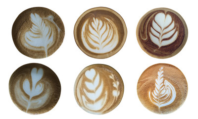 Latte art coffee decoration face