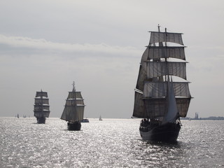 Segelschiffe auf der Jade