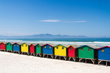 Fototapeta premium Beach Huts at Muizenberg Beach