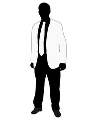  black and white silhouette man illustration