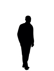 Black silhouette man vector