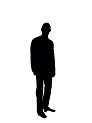 Black silhouette man