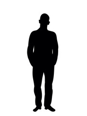 Black silhouette man business