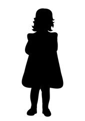 Black silhouette child vector illustration