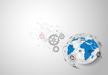 World map point, line, composition, representing the global, Global network connection,international meaning.
