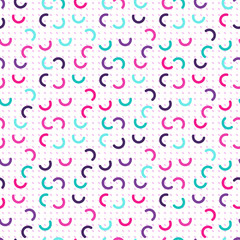 Hipster Memphis Style Geometric Pattern.