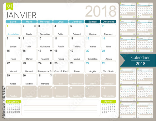 french calendar 2018 calendar 2018 set of 12 months january printable monthly calendar with holidays