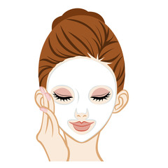 Facial Mask -Facial Close-up