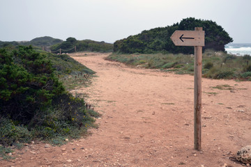 Wegweiser zum Strand
