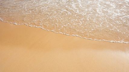 Fototapeta na wymiar Sand beach and wave.