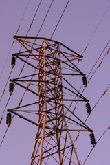 background of high voltage electric pole