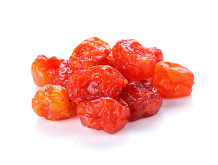 Dried tomatoes isolated on white background
