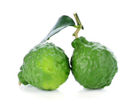 Bergamot fruit on a white background