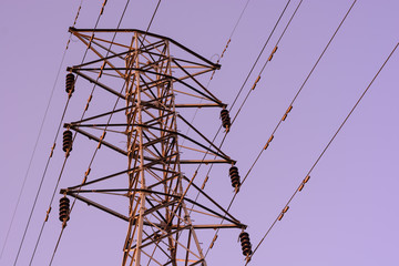 background of high voltage electric pole