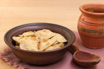Dumplings with bacon.