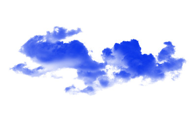 Clouds or blue smoke on white background