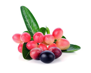 Karanda fruit on white background