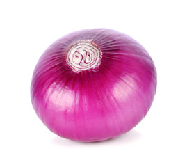 Red onion isolated on white background