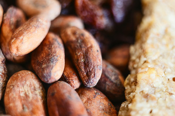 healthy food, cocoa beans