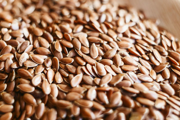 Obraz premium healthy food, flax seeds