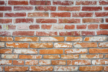 background old wall of brick of different colors. vintage grunge texture