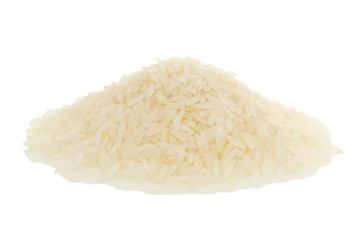 Jasmine rice Isolated on white background.