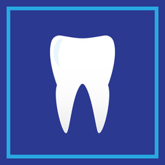 tooth on a black background, template design element eps10