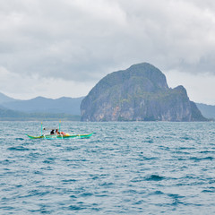  a view from  boat  and the pacific ocean