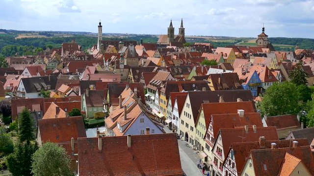 Cityscape at Rothenburg ob der Tauber, Germany
