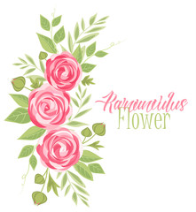 Vector ranunculus flower