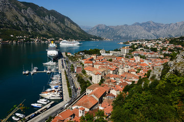 Beautiful view to Kotor bay, Montenegro